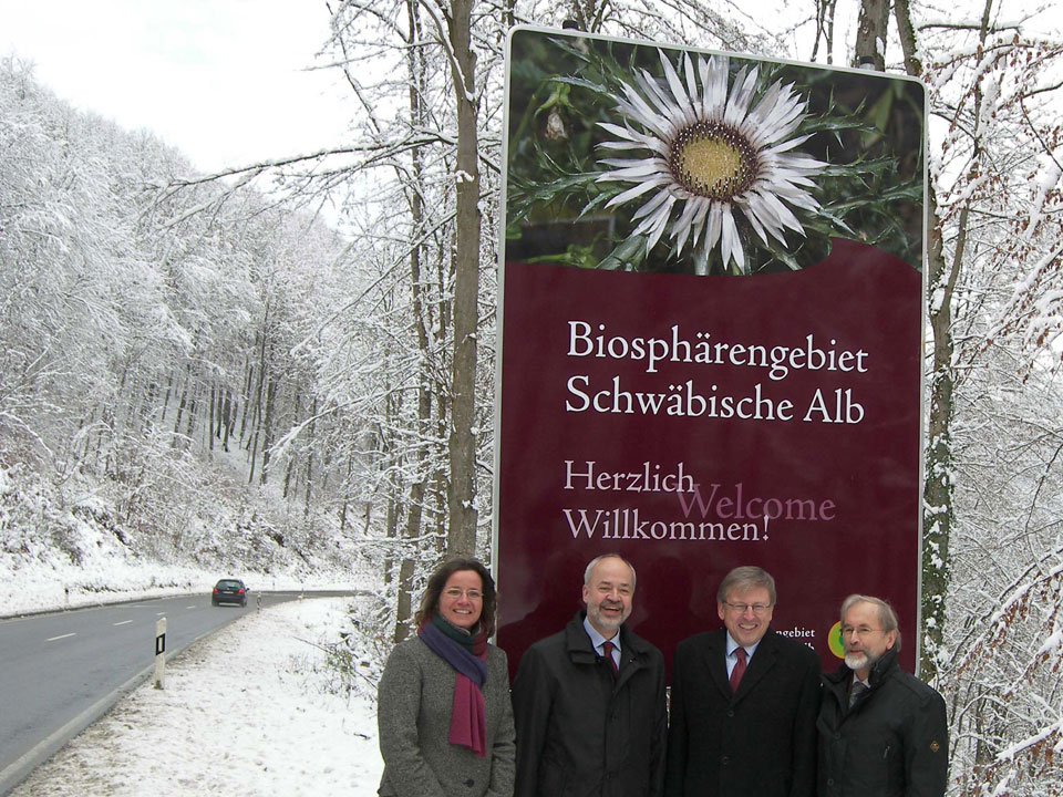 Besucherlenkung Schwäbische Alb Begrüßungstafel