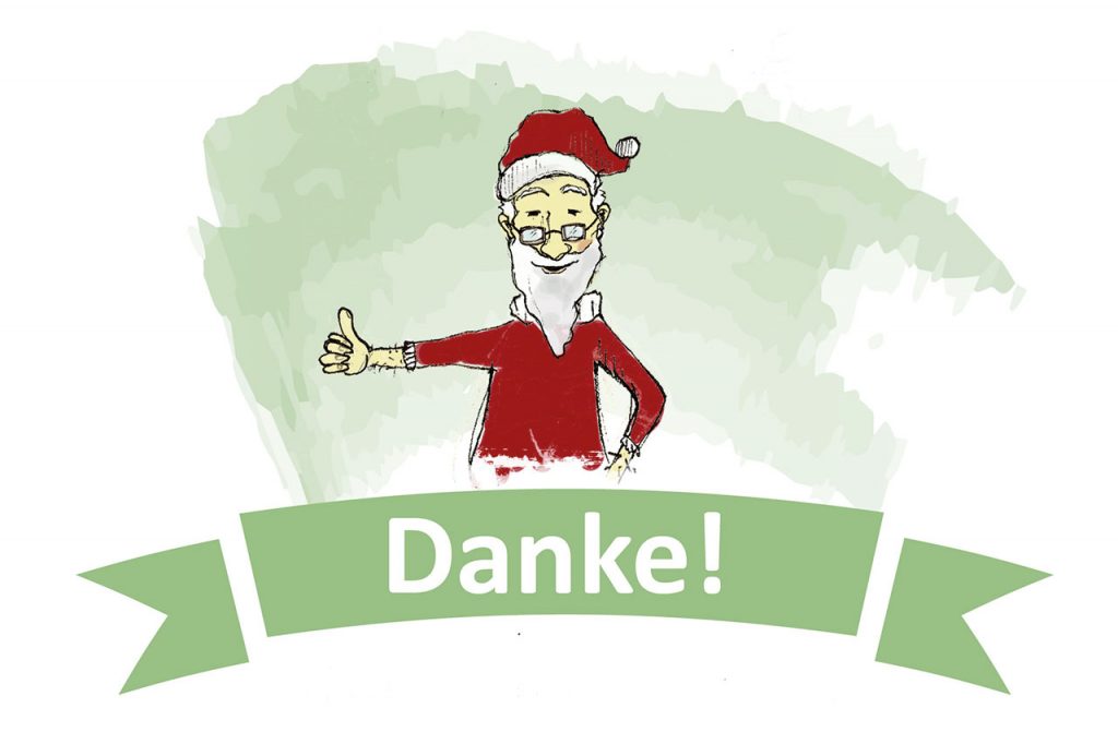 Weihnachtsgrafik Danke